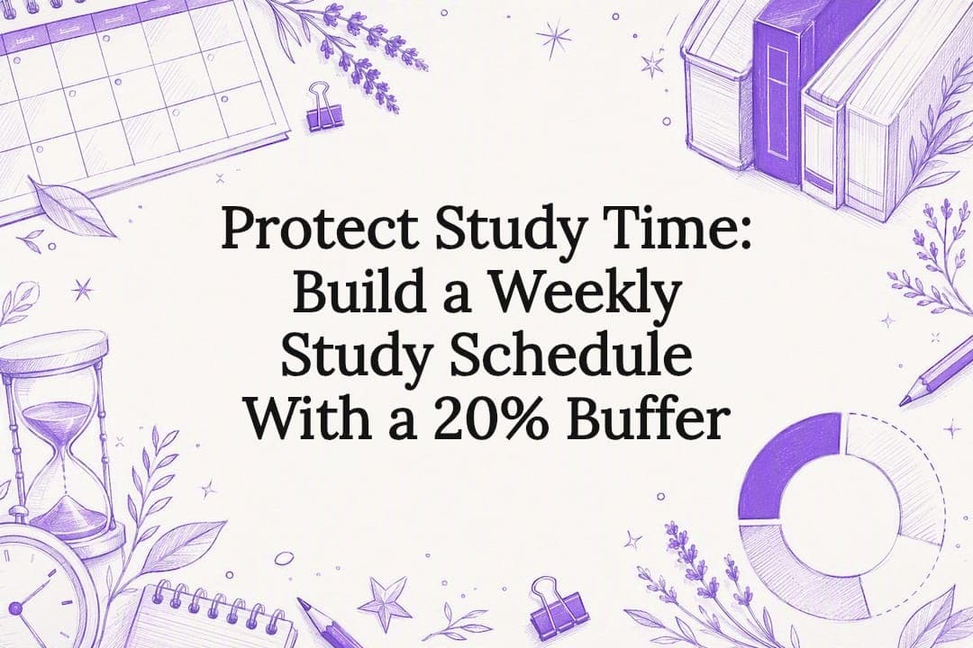 Protect Study Time: Build a Weekly Study Schedule With a 20% Buffer