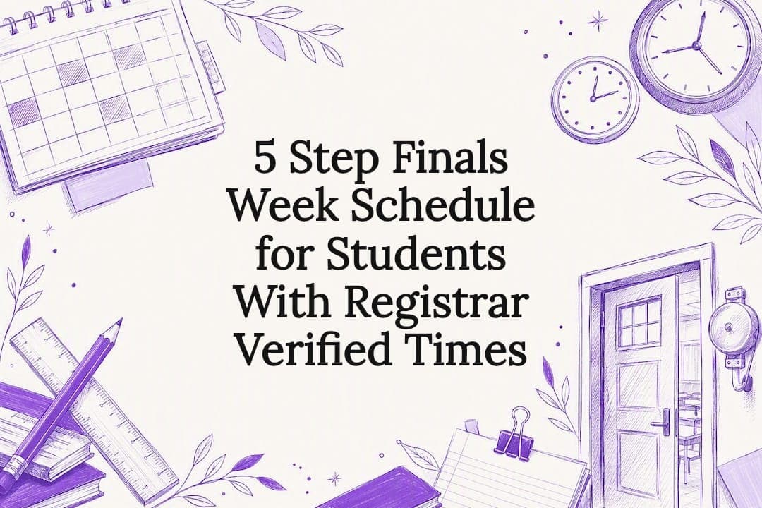 5 Step Finals Week Schedule for Students With Registrar Verified Times